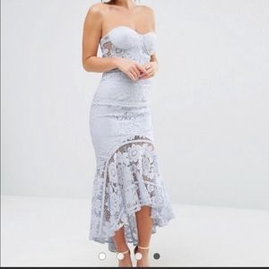 Jarlo Mermaid Dress 8P Cream Lace